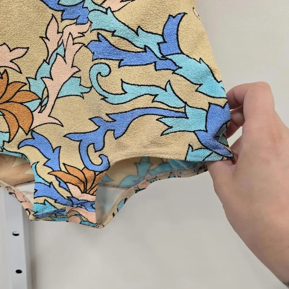 Vintage Vibrant Floral One-Piece Swimsuit - Picture 4 of 6